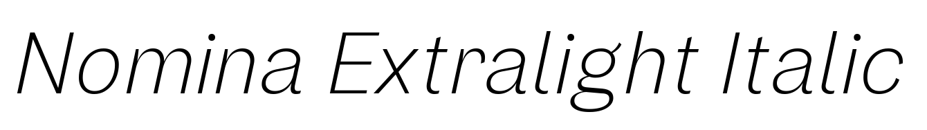 Nomina Extralight Italic